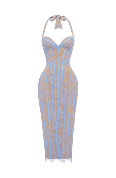 Rosa - Vestido maxi con corset