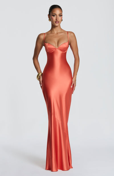 Amorette Maxi Dress - Burnt Orange