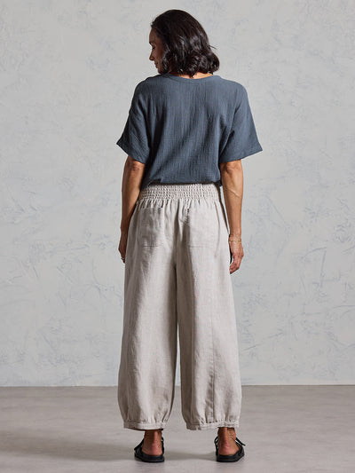 Pantalón Sadhu de Lino Francés Avena