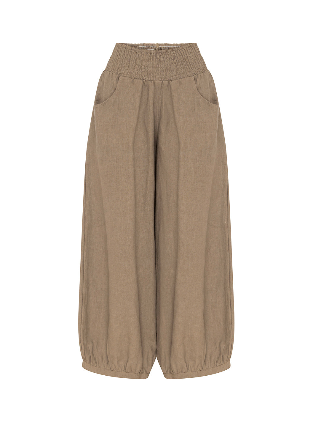 Pantalón Sadhu de Lino Francés Canela