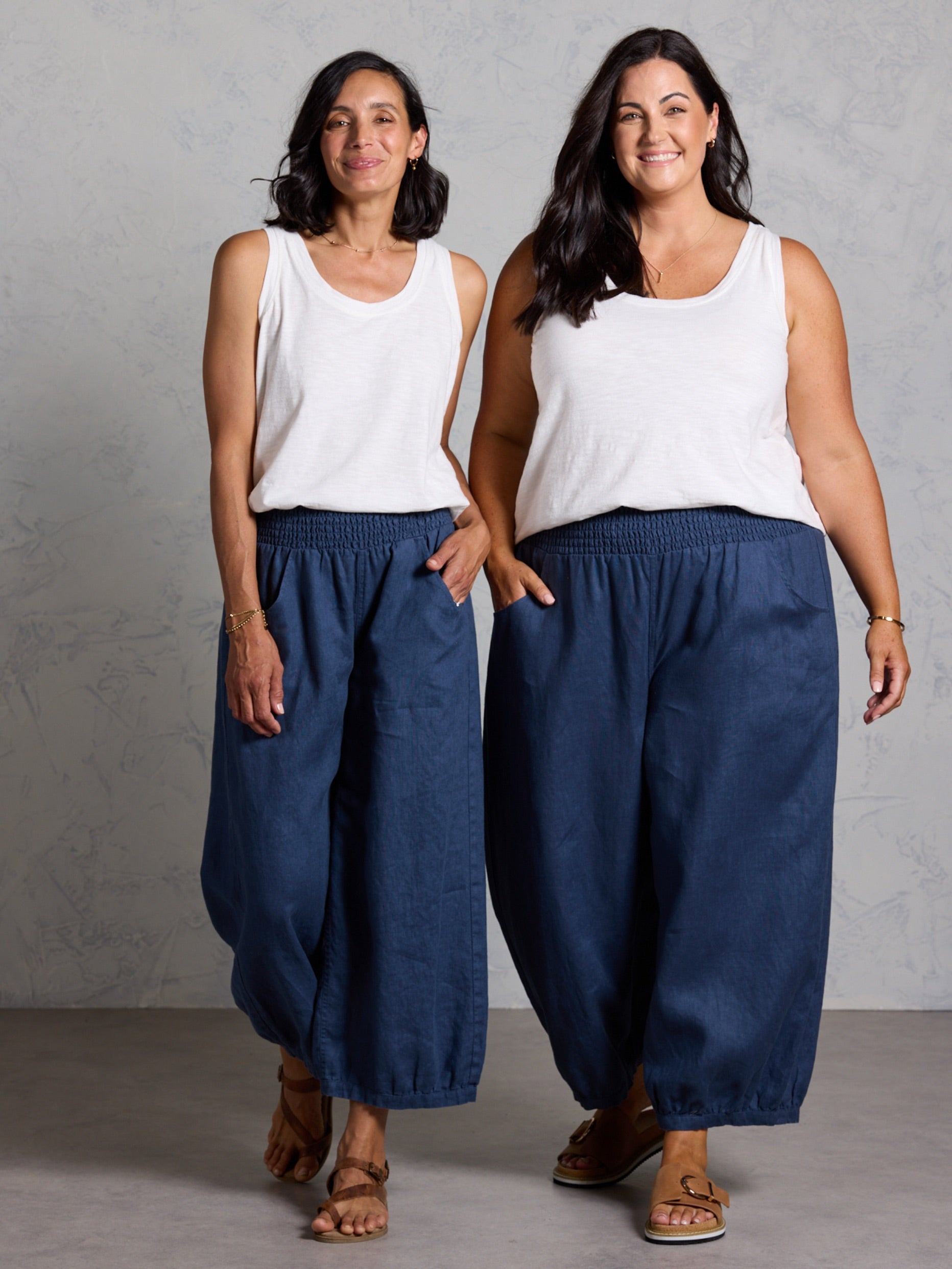 Pantalón Sadhu de Lino Francés Azul Marino