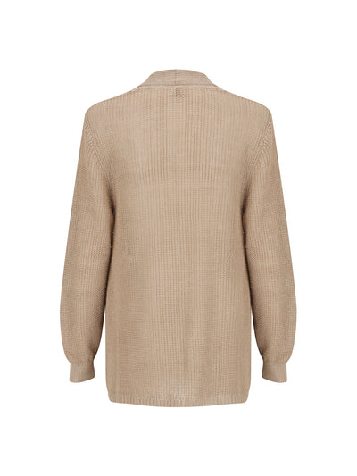 Tathra Organic French Linen Knit Cardigan Tuffet