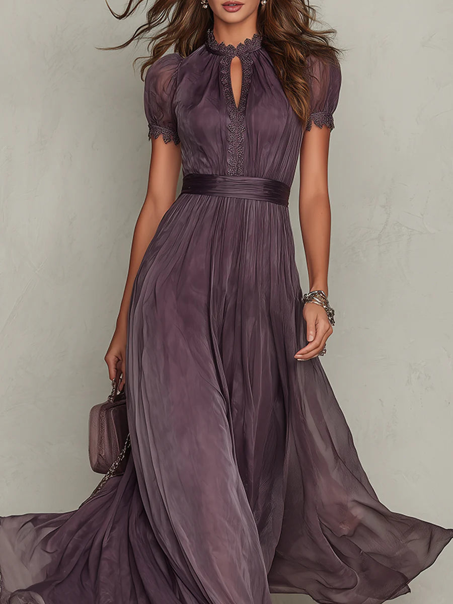 Vestido Largo Flavia en Tejido de Lujo
