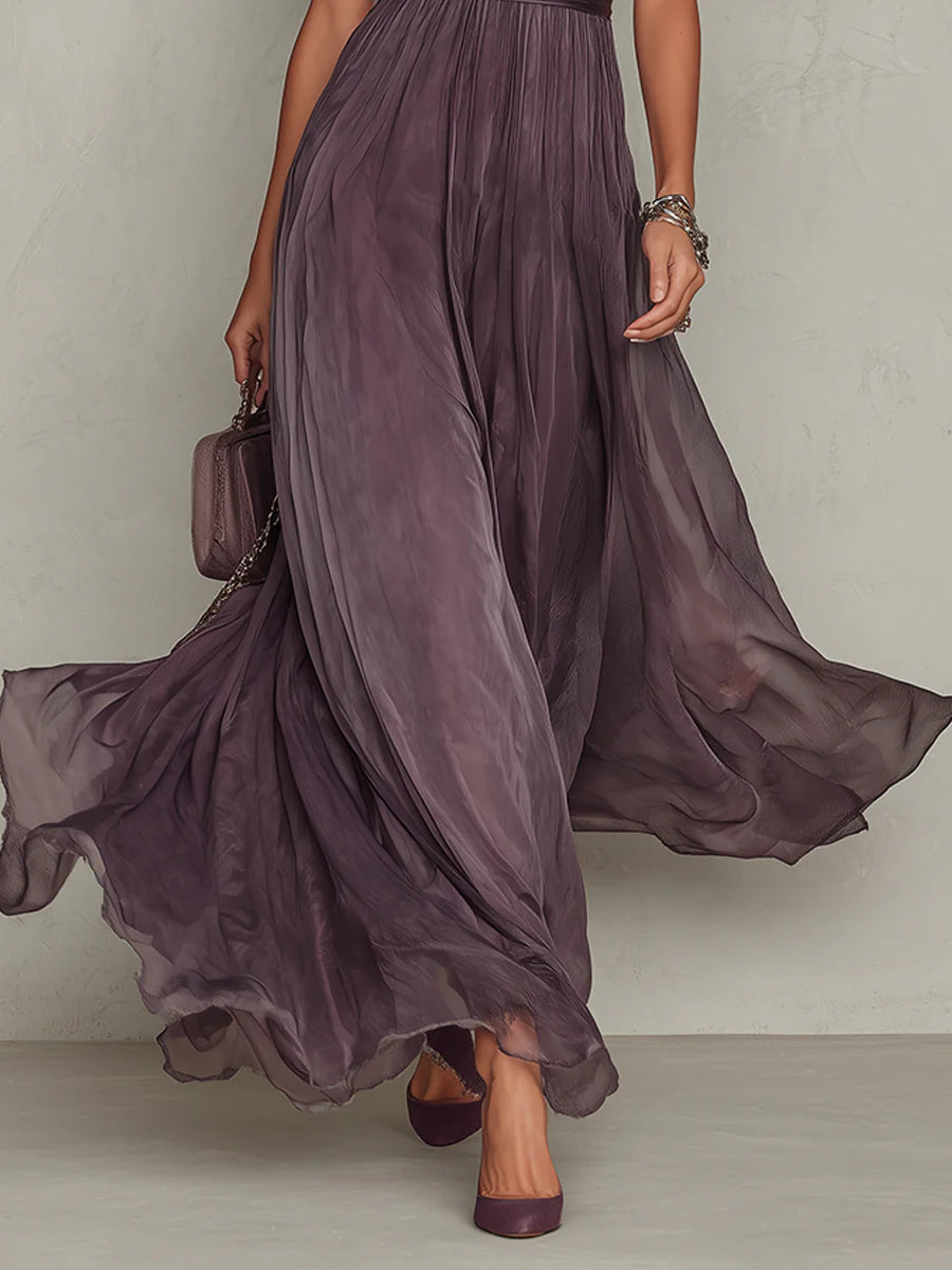 Vestido Largo Flavia en Tejido de Lujo