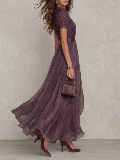Vestido Largo Flavia en Tejido de Lujo