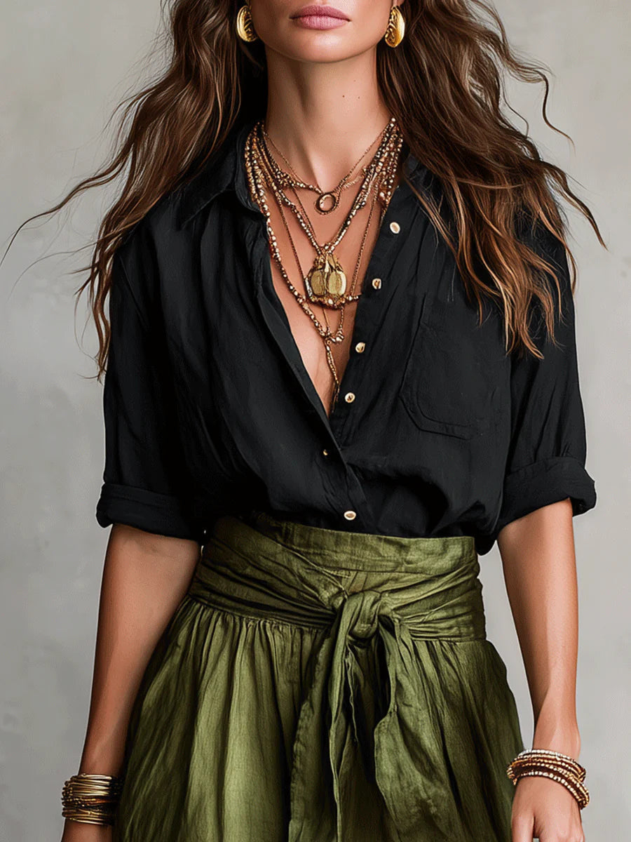 Martina | Vestido Maxi de un Hombro Elegante y Fluido