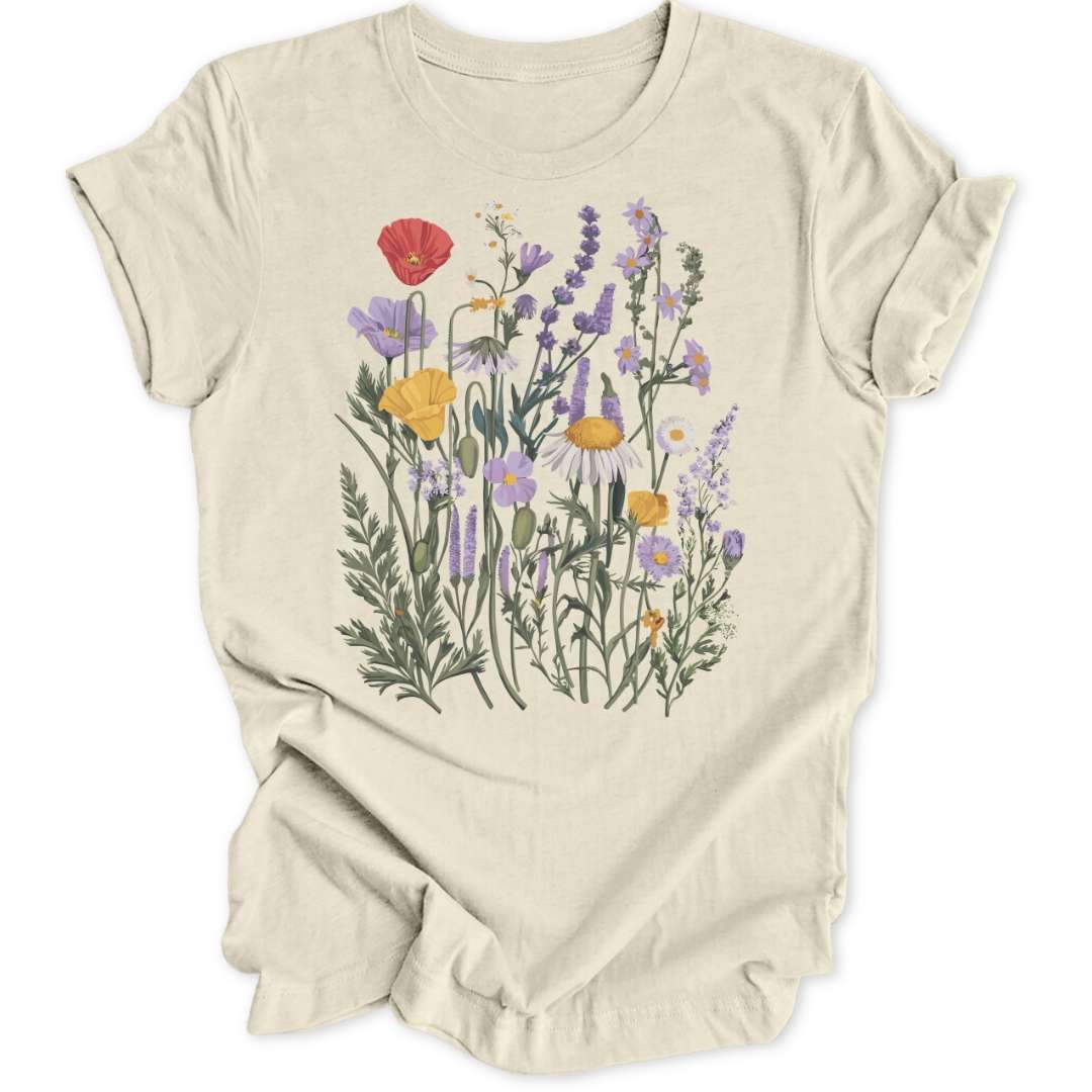Camiseta Unisex Flores Art Nouveau