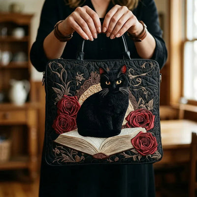 Bolso de Mujer con gato negro y libros – Dos Tamaños