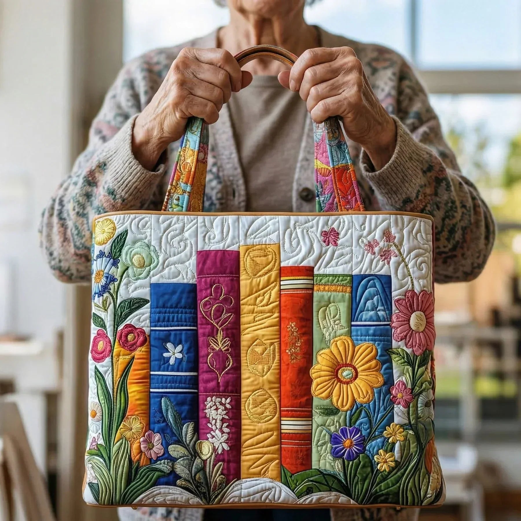 Bolso Artesanal biblioteca florida – Dos Tamaños