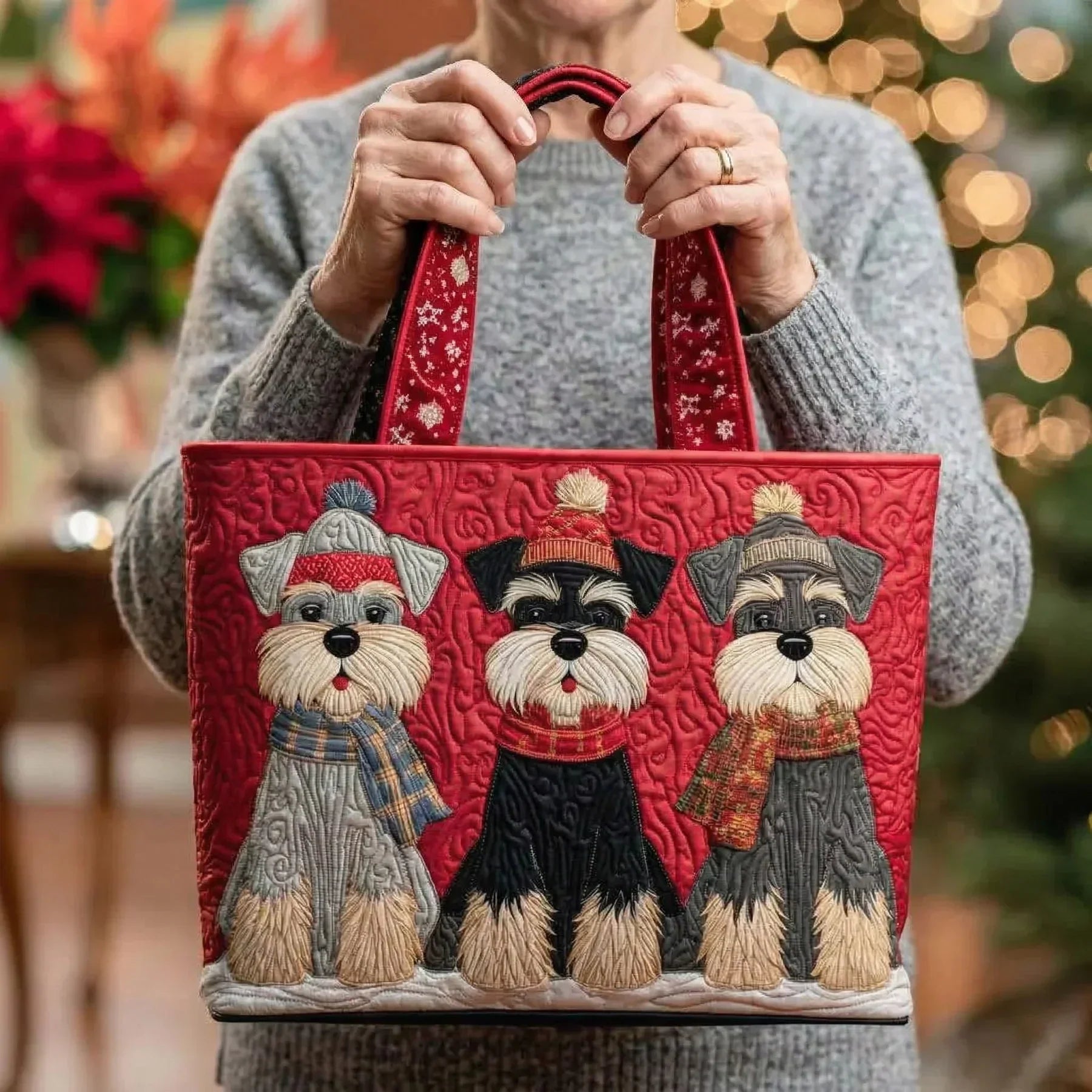 Bolso de Mujer con trío de Schnauzer – Dos Tamaños