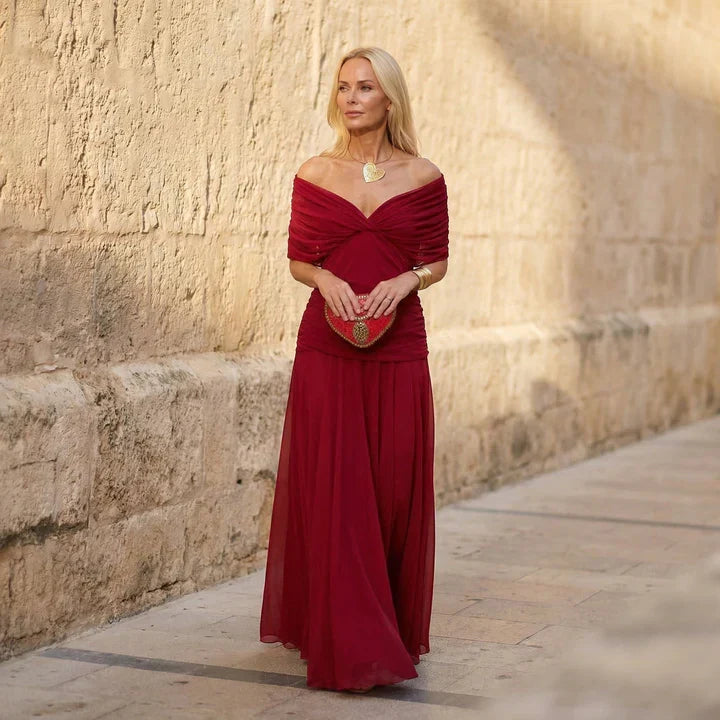 Celina™ – Elegante vestido rojo
