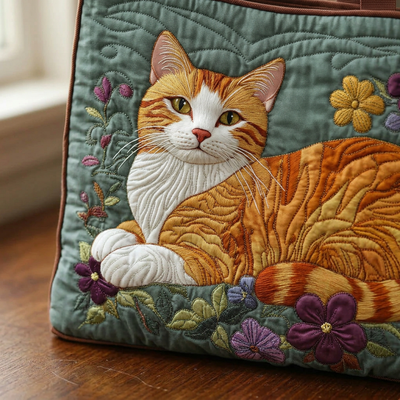 Bolso Acolchado gato rojo – Amplio y Ligero