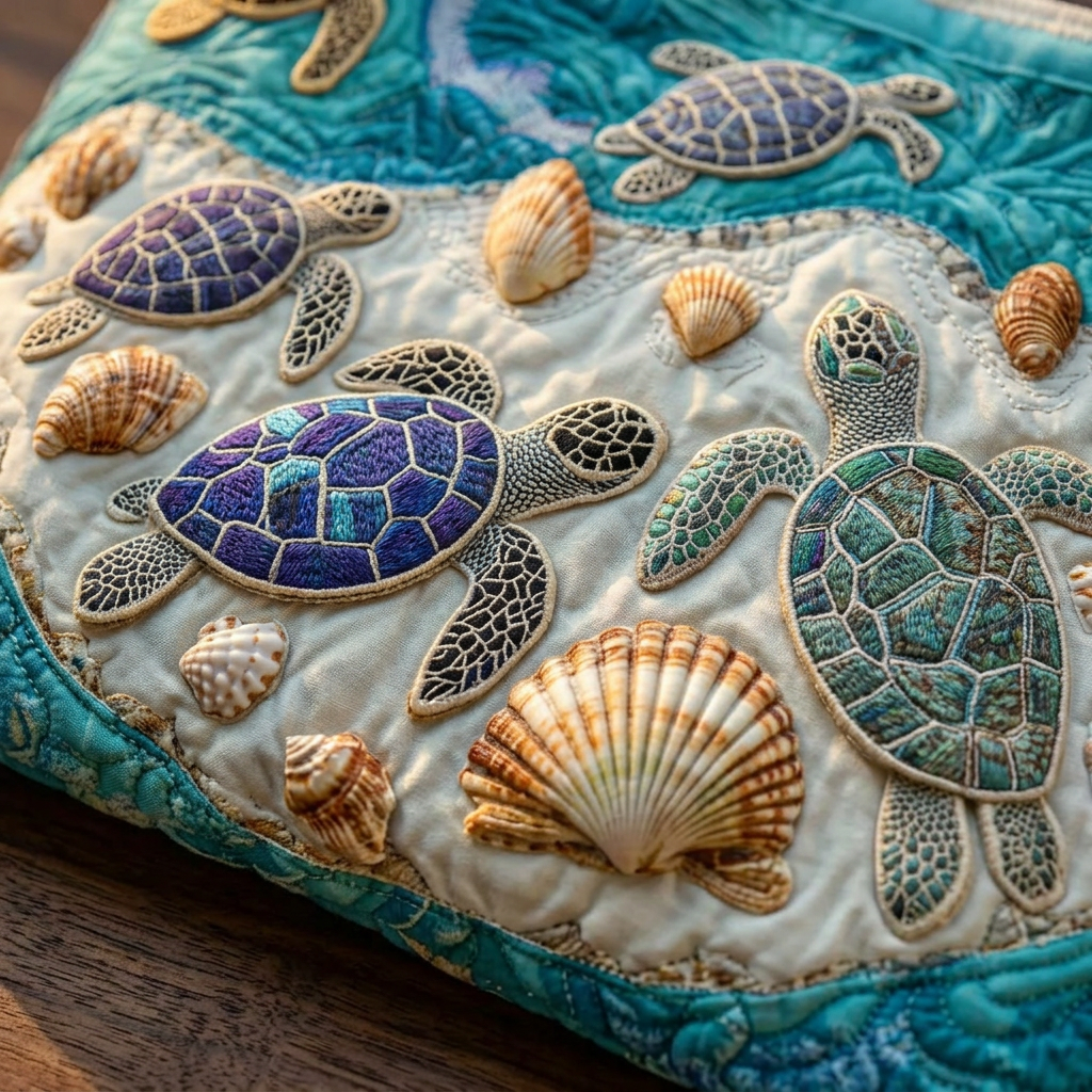 Bolso Artístico Acolchado tortugas – Dos Tamaños