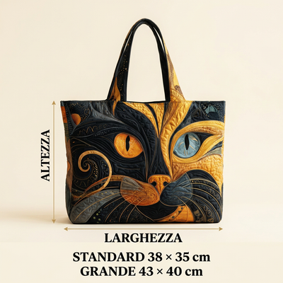 Bolso Acolchado gato misterioso – Amplio y Ligero