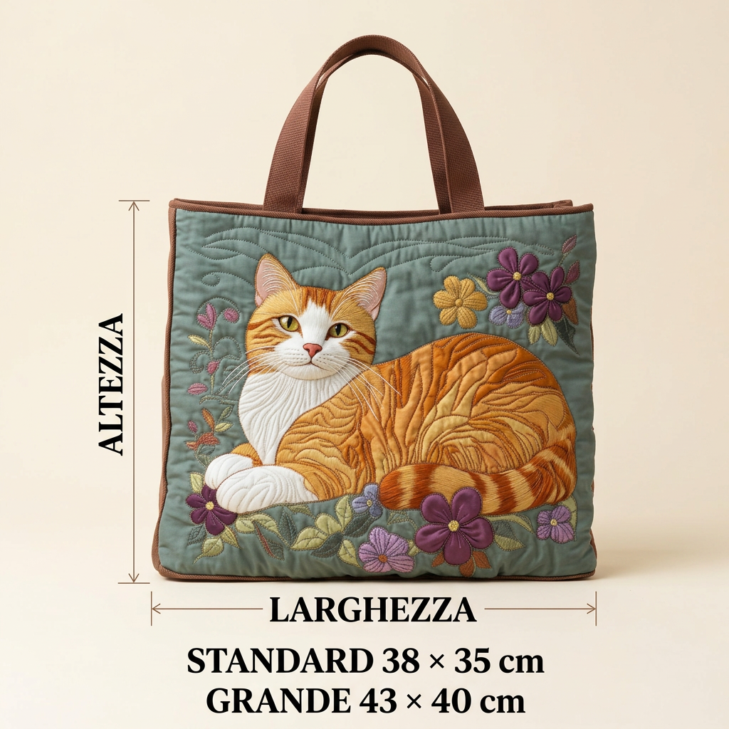 Bolso Acolchado gato rojo – Amplio y Ligero