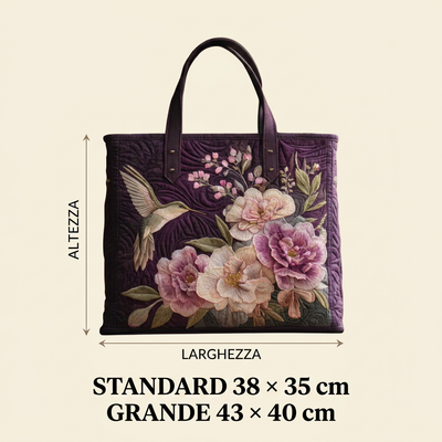 Bolso Artesanal colibrí y orquídeas – Elegante y Práctico