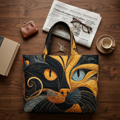 Bolso Acolchado gato misterioso – Amplio y Ligero