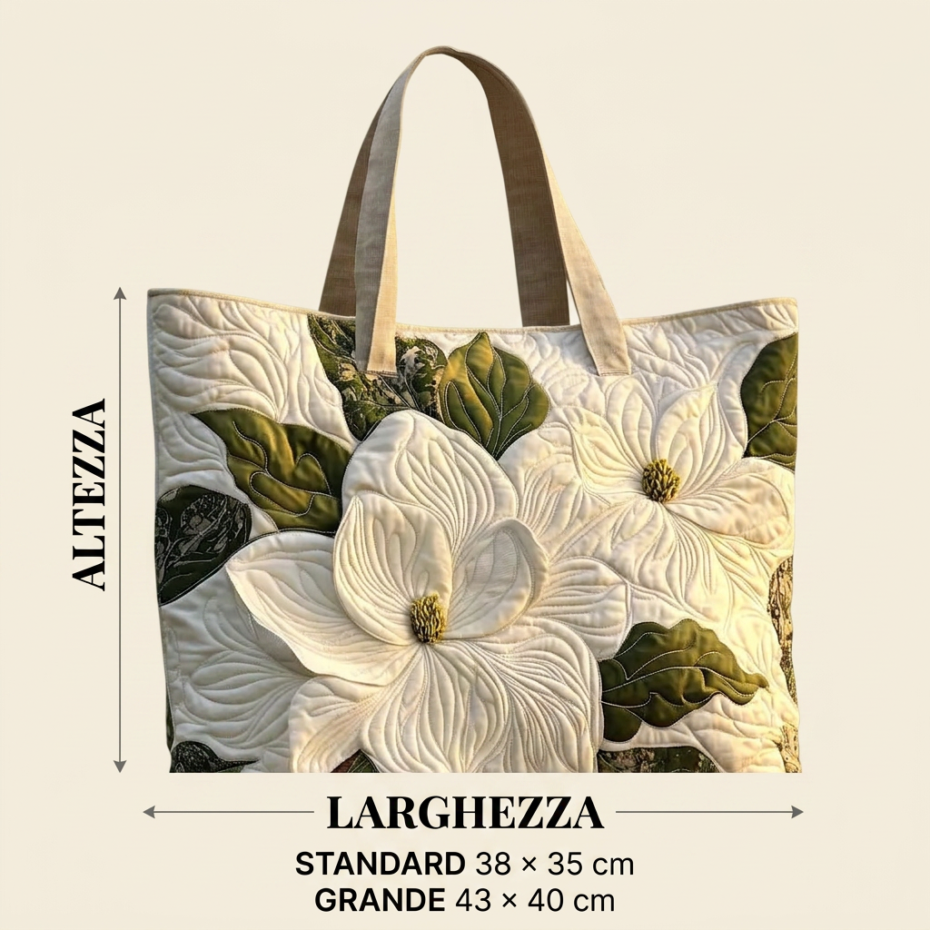 Bolso de Mujer lirios blancos elegantes – Amplio y Ligero