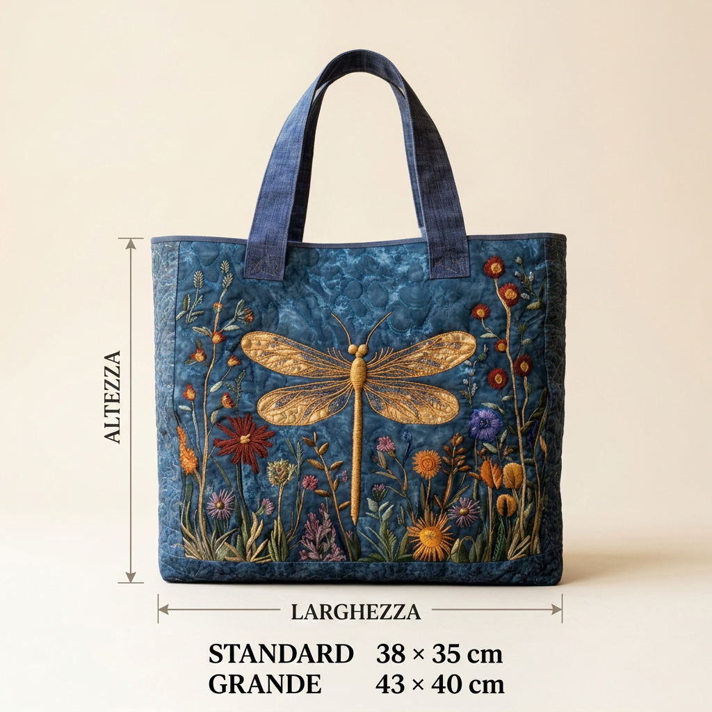 Bolso de Mujer libélula dorada – Amplio y Ligero