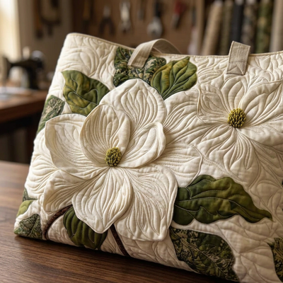 Bolso de Mujer lirios blancos elegantes – Amplio y Ligero