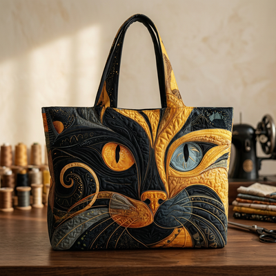 Bolso Acolchado gato misterioso – Amplio y Ligero