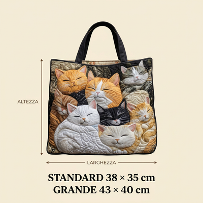 Bolso Acolchado gatitos dormidos – Amplio y Ligero