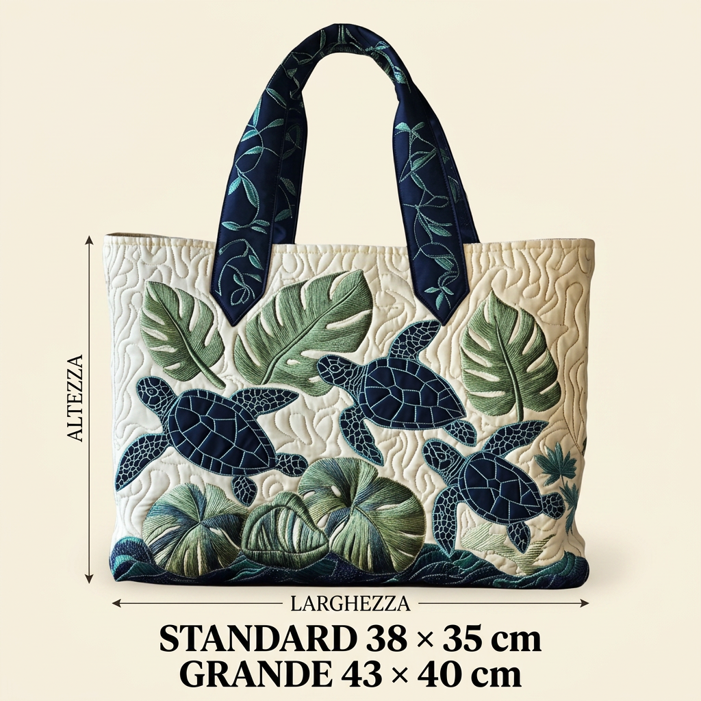 Bolso Acolchado tortuga marina – Amplio y Ligero