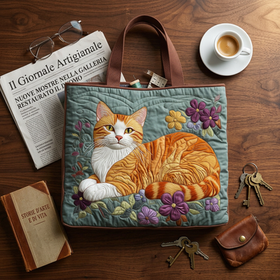 Bolso Acolchado gato rojo – Amplio y Ligero