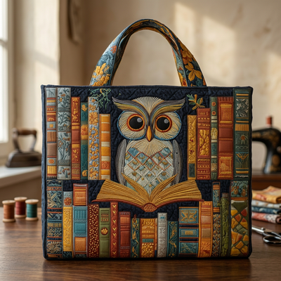 Bolso Artesanal búho y libros antiguos – Idea de Regalo