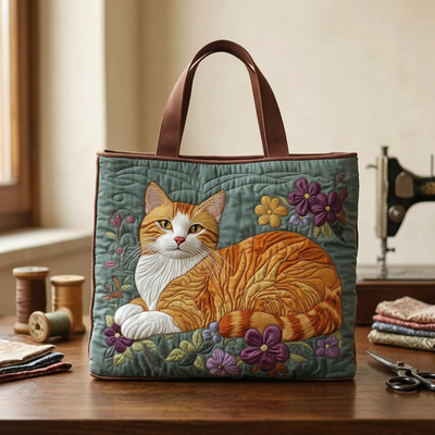 Bolso Acolchado gato rojo – Amplio y Ligero