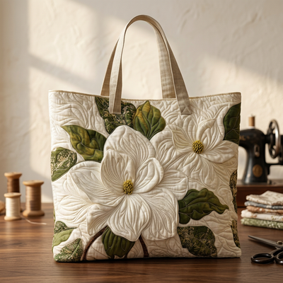 Bolso de Mujer lirios blancos elegantes – Amplio y Ligero