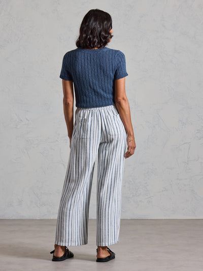 Jolie Linen Blend Pants Coastal Blue