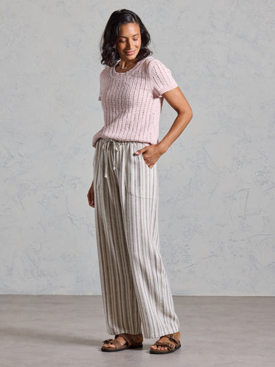 Pantalón Jolie Mezcla de Lino Madera Flotante
