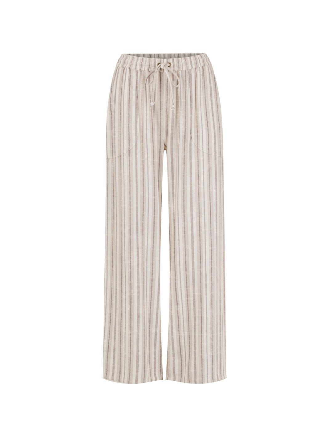 Pantalón Jolie Mezcla de Lino Madera Flotante