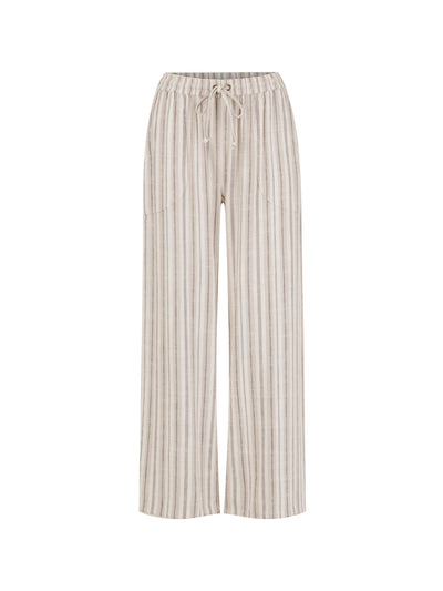 Pantalón Jolie Mezcla de Lino Madera Flotante
