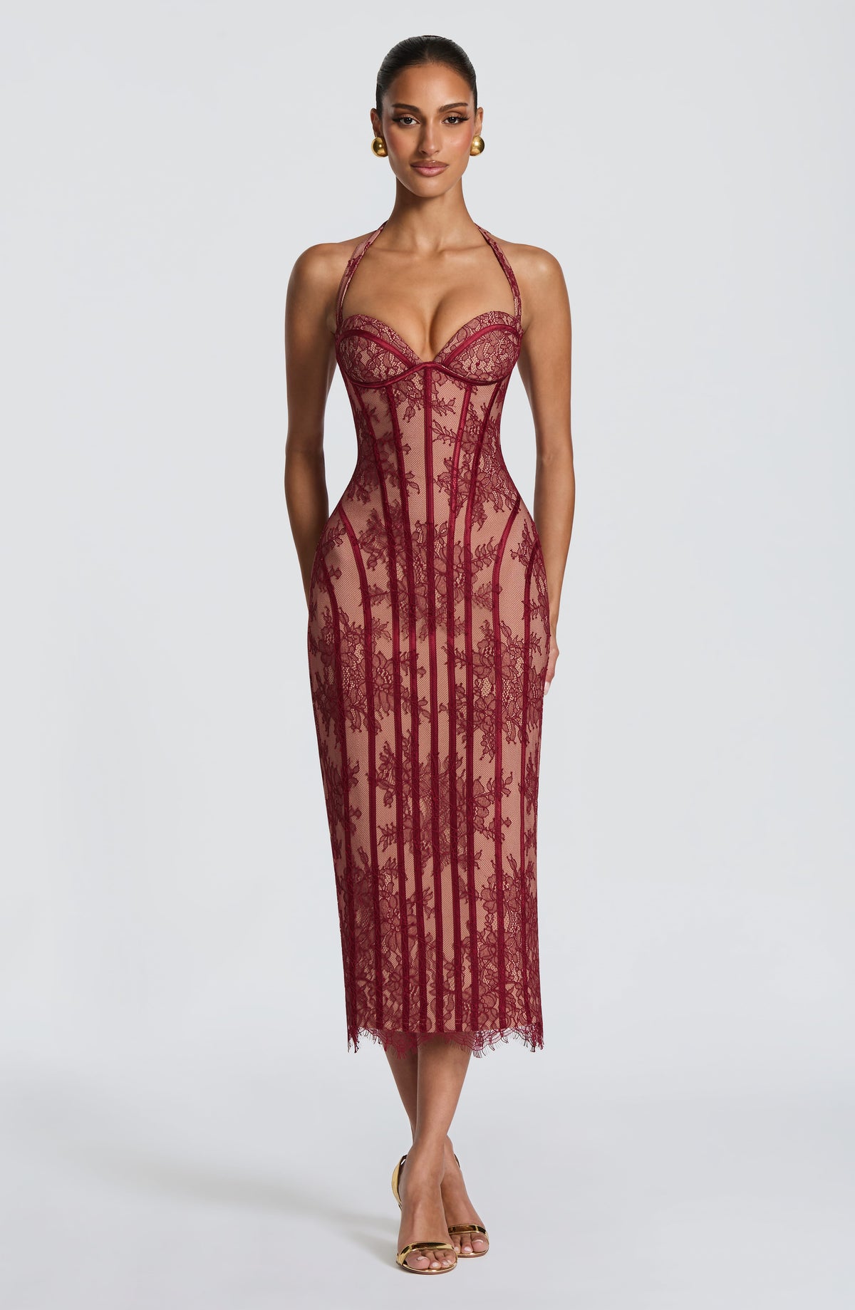 Rosa - Vestido maxi con corset
